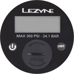 Lezyne 350 PSI Digital Floorpump Gauge 2.5 Inch Black