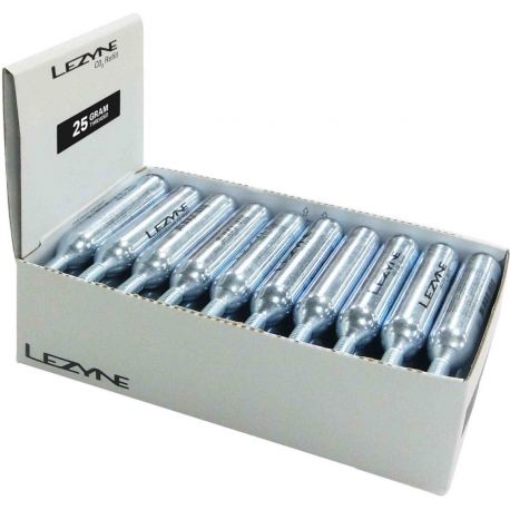 Lezyne 25G CO2 - Counter Top Box (30 PCS) Silver